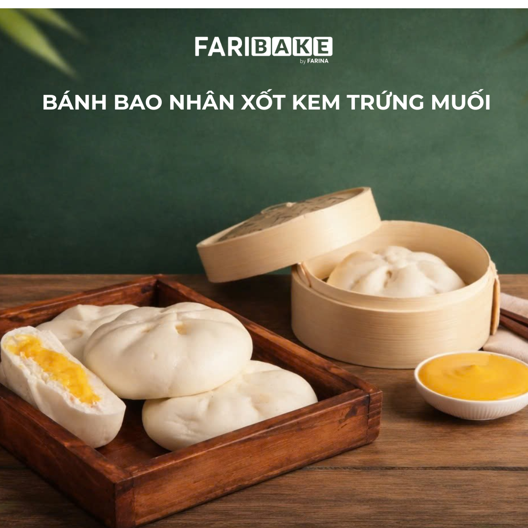 CÔNG THỨC BÁNH BAO NHÂN XỐT KEM TRỨNG MUỐI