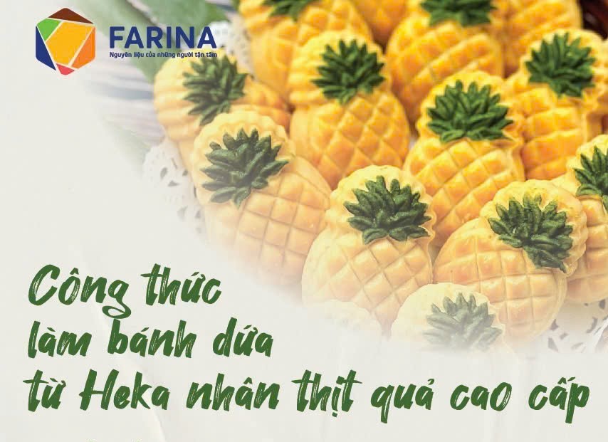CÔNG THỨC HƯỚNG DẪN LÀM BÁNH DỨA ĐÀI LOAN NHÂN HEKA