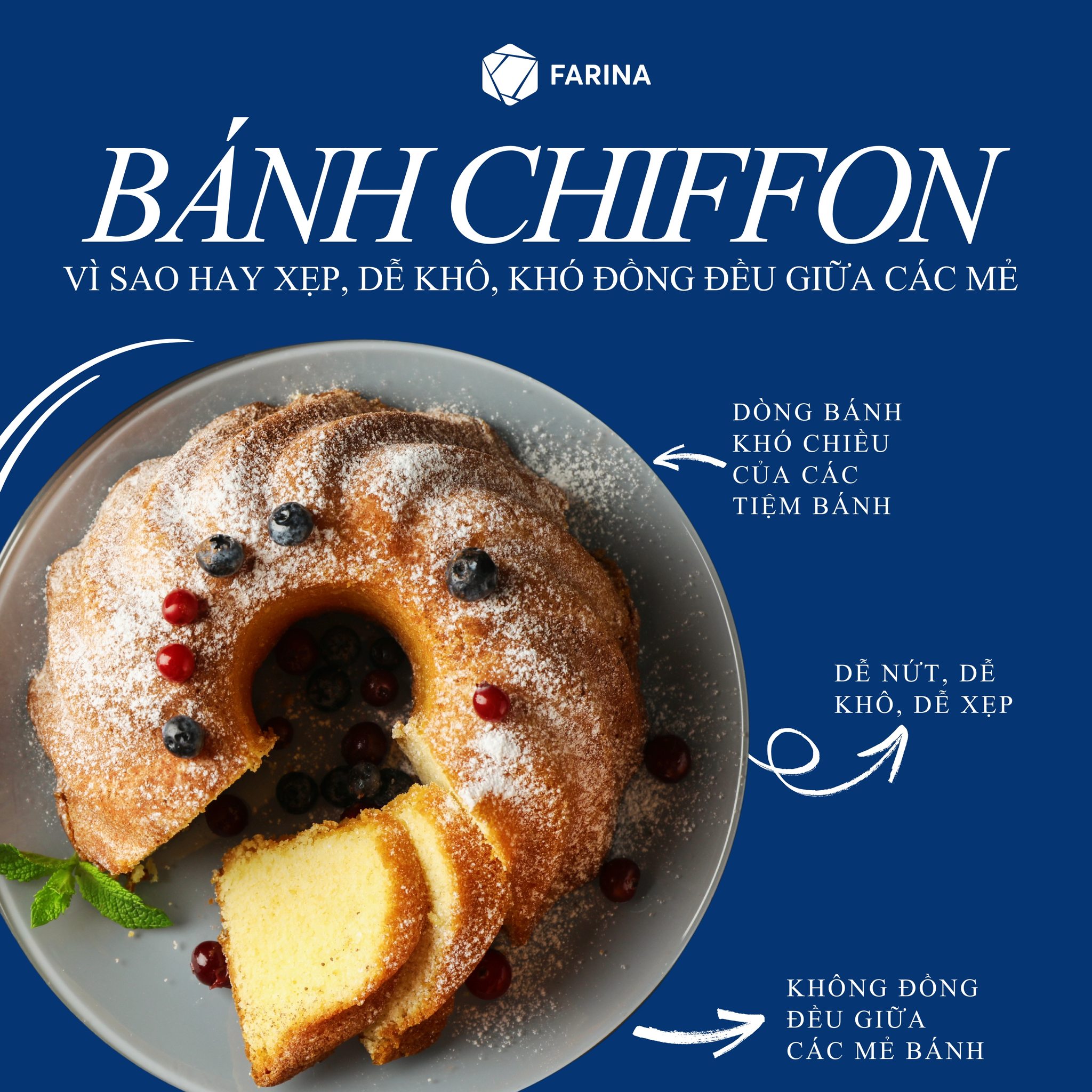 VÌ SAO BÁNH CHIFFON DỄ XẸP, DỄ KHÔ, KHÓ ĐỒNG ĐỀU GIỮA CÁC MẺ?