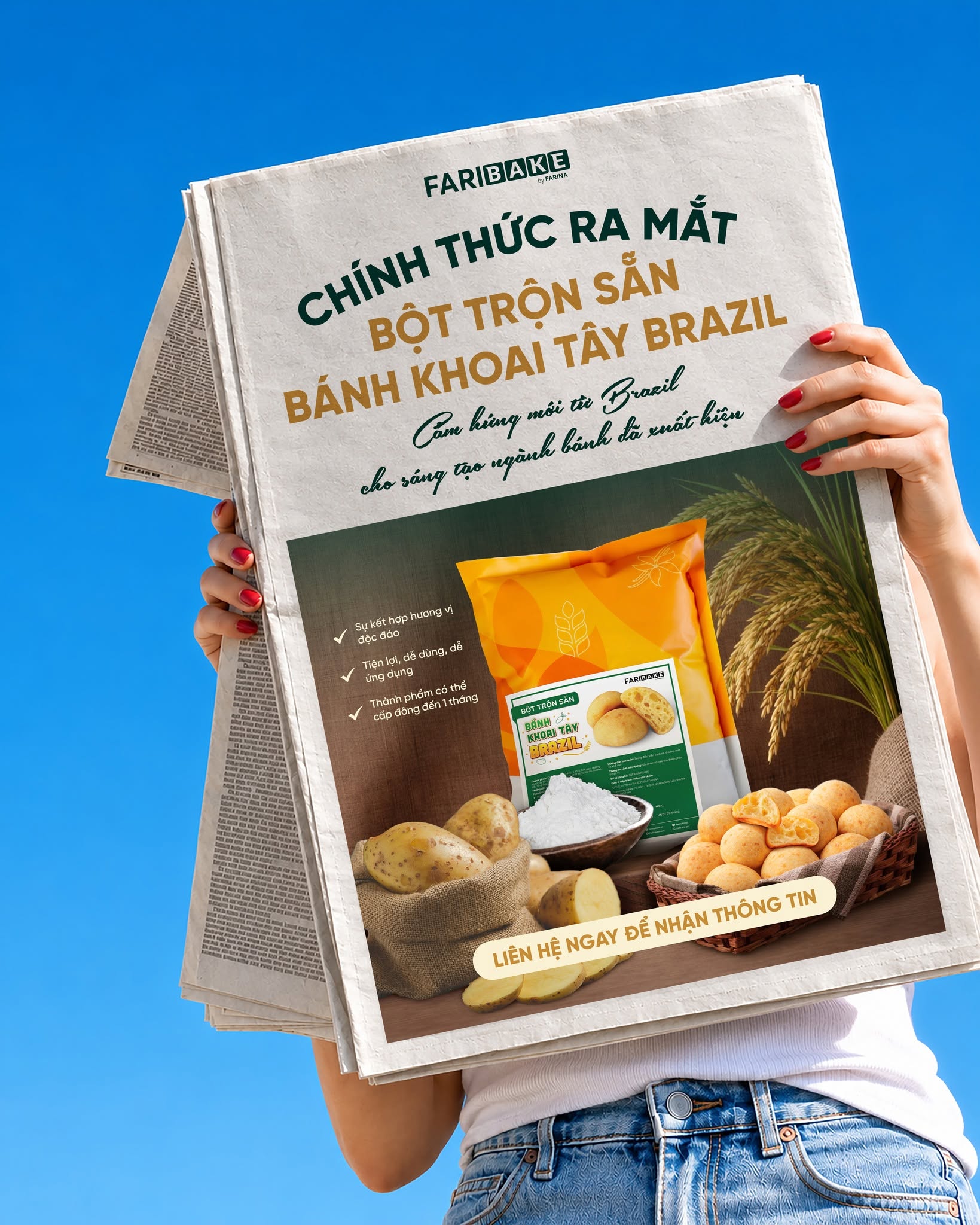 🎉CHÍNH THỨC RA MẮT | BỘT TRỘN SẴN BÁNH KHOAI TÂY BRAZIL FARIBAKE