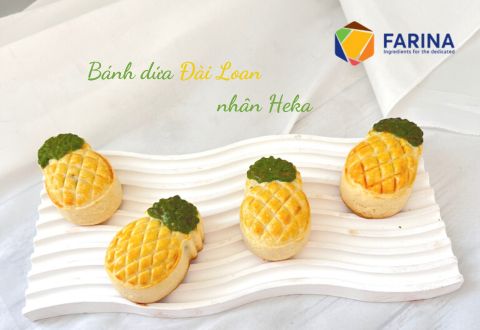 Công thức làm bánh dứa Đài Loan nhân Heka thơm ngon, hấp dẫn