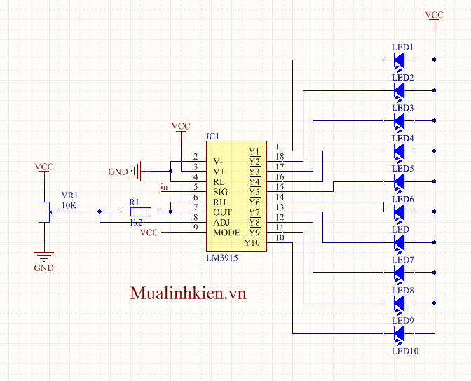 Hướng dân làm mạch led nháy theo nhạc đơn giản dùng LM 3915