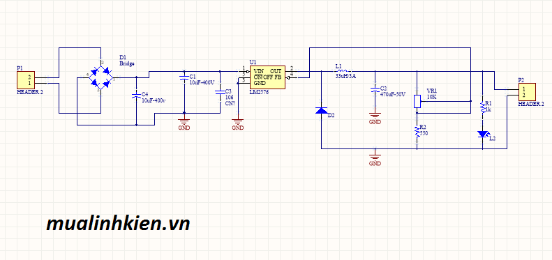 Hướng dẫn bạn tự lắp mạch nguồn chỉnh áp 1.5-30v dùng ic Lm2596HVS-Adj Hướng dẫn bạn tự lắp mạch nguồn chỉnh áp 1.5-30v dùng ic Lm2596HVS-Adj