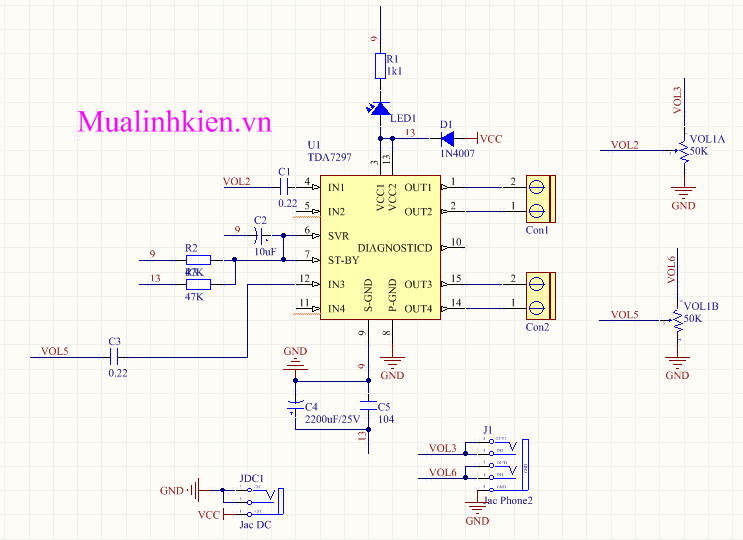 Hướng dẫn làm Module Audio TDA7297 15W15W Hướng dẫn làm Module Audio TDA7297 15W15W