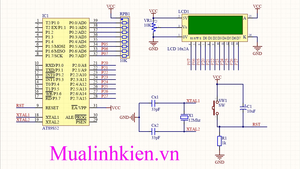 [KIT 89S52_V2] Hướng dẫn giao tiếp LCD