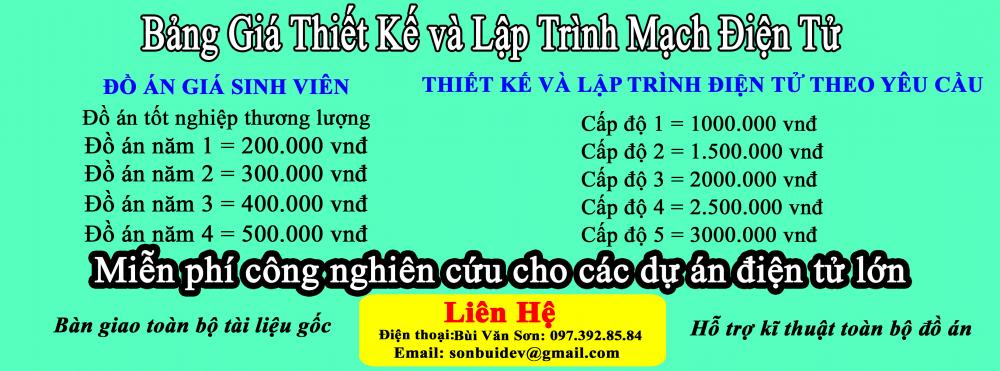 Nhận Làm Đồ Án Dự Án Điện Tử 200.000 vnđ