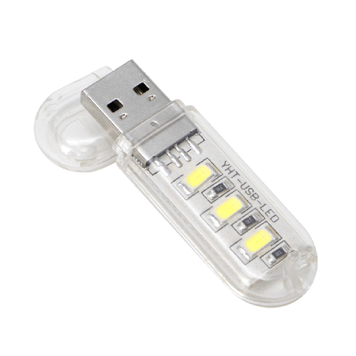 Thanh Đèn LED Mini Gồm 3 Bóng Sáng Trắng Cổng Cắm USB Thích Hợp Để Bàn Học  Làm Đèn Ngủ Đèn Học Đèn Làm Việc Máy Tính