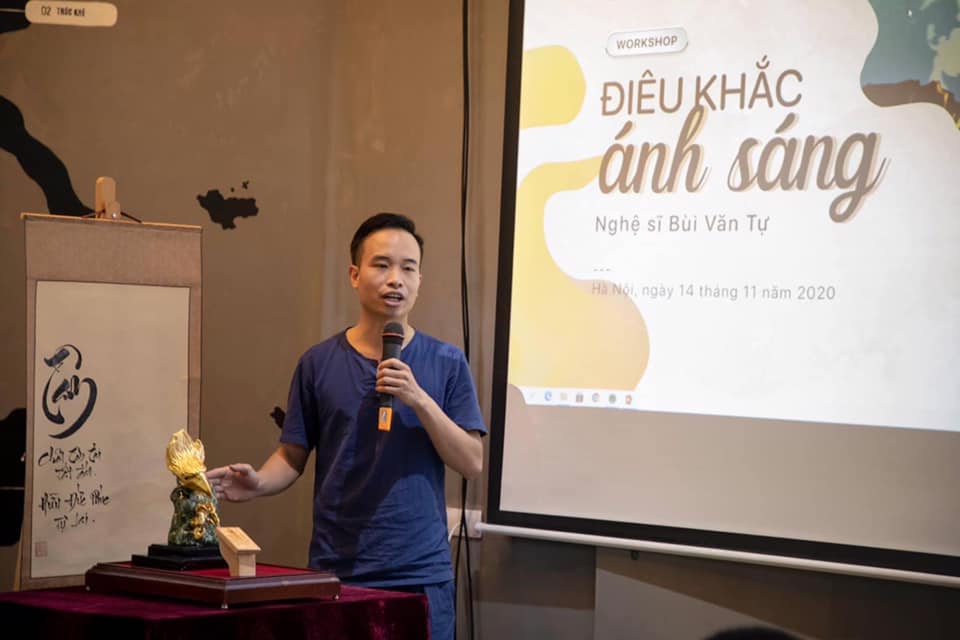 Nghệ nhân trẻ 9X với nghệ thuật điêu khắc ánh sáng độc đáo