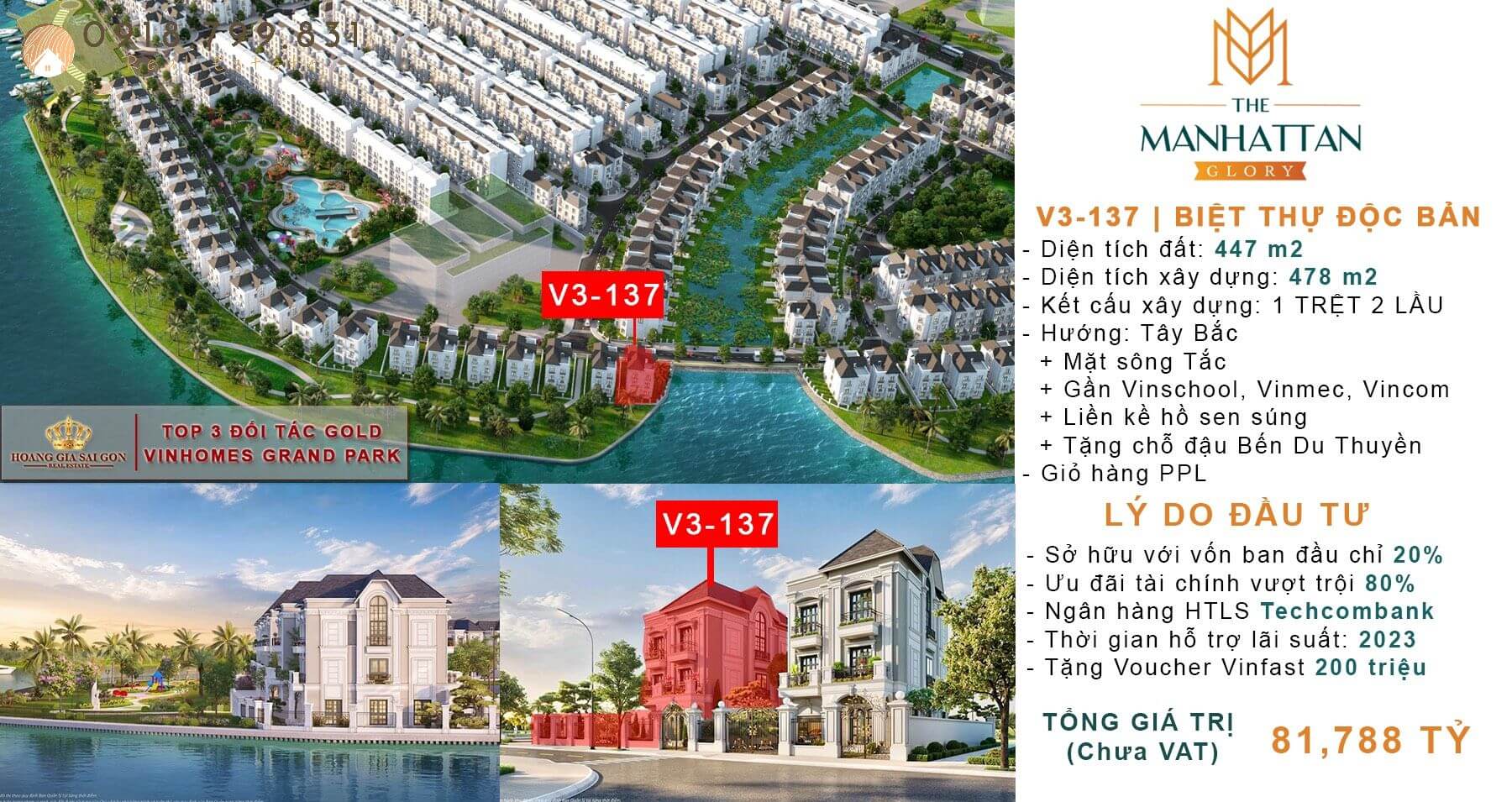 BIệt thự độc bản Vinhomes V3-137