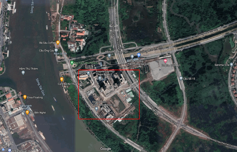 vị trí dự án Empire City Thủ Thiêm quận 2