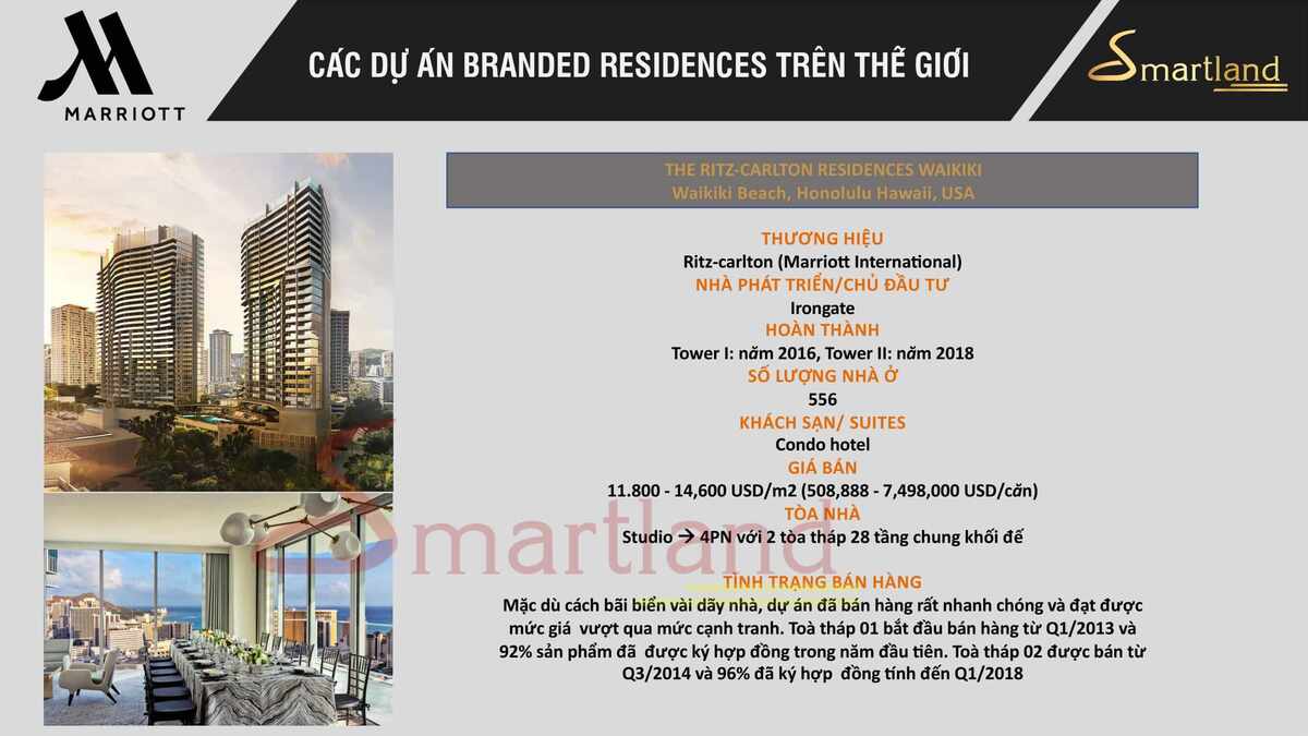 Tòa nhà THE RITZ-CARLTON RESIDENCES WAIKIKI