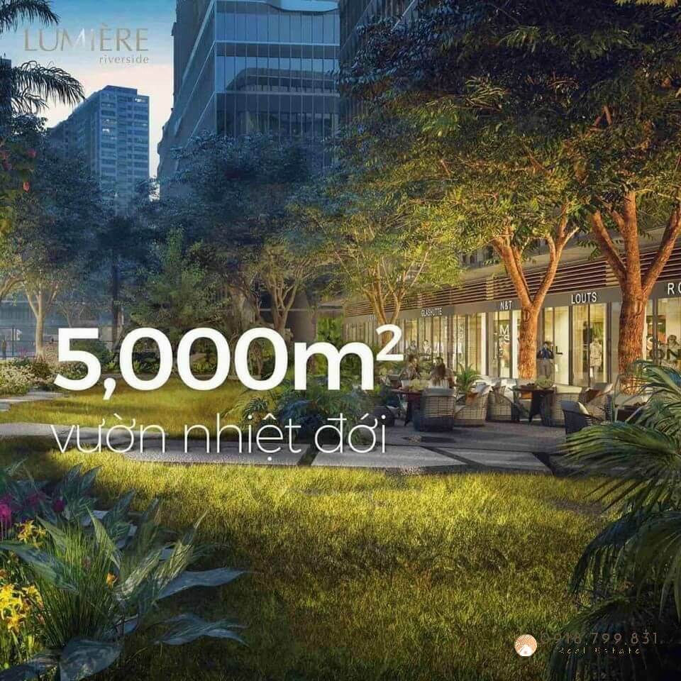 5000m2 vườn nhiệt đới dự án Lumiere Riverside quận 2