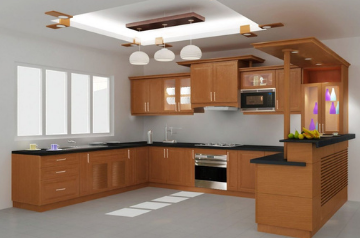 Tủ bếp gỗ Xoan đào - PD19