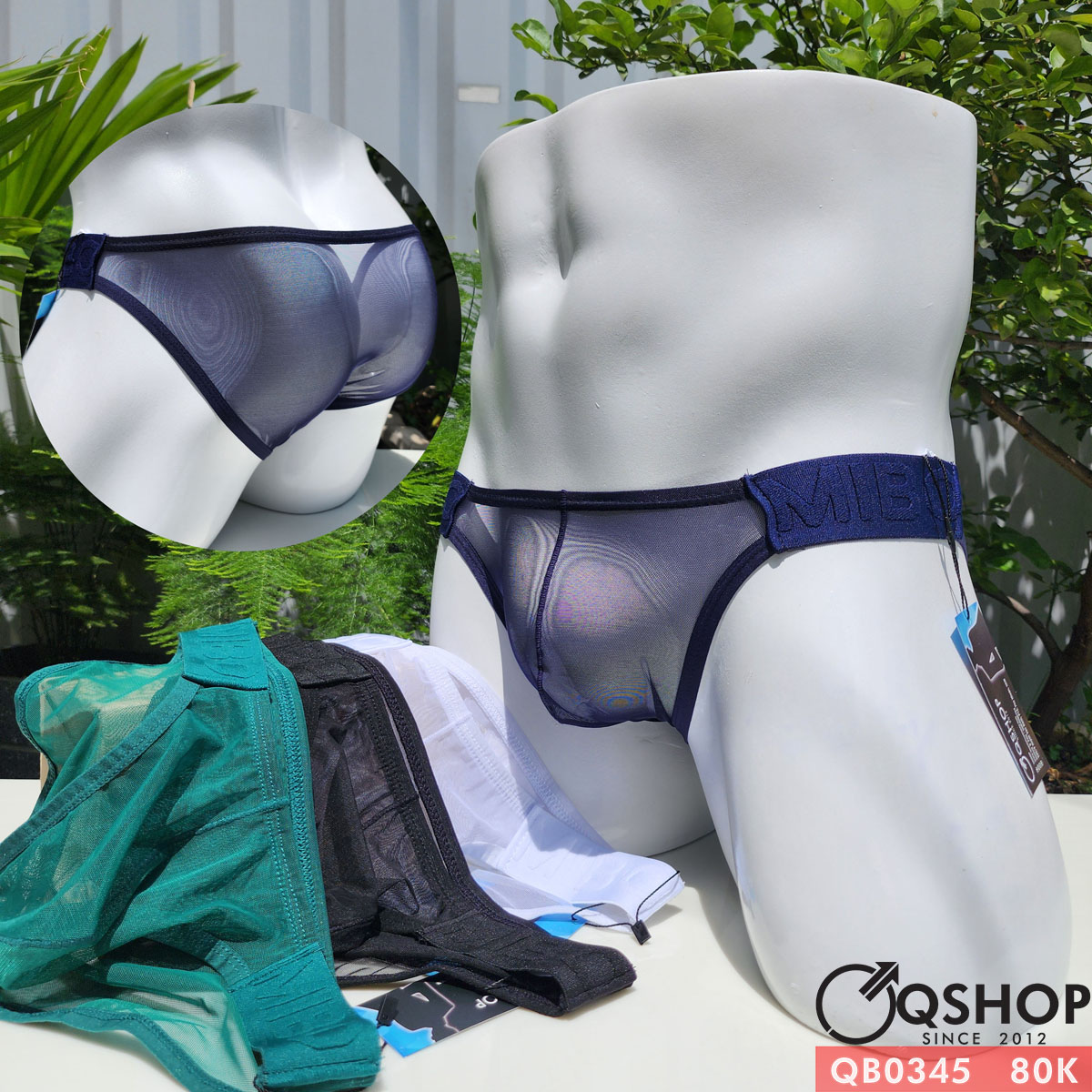 Quần lót tam giác nam lưới xuyên thấu gợi cảm thoáng mát QB0345