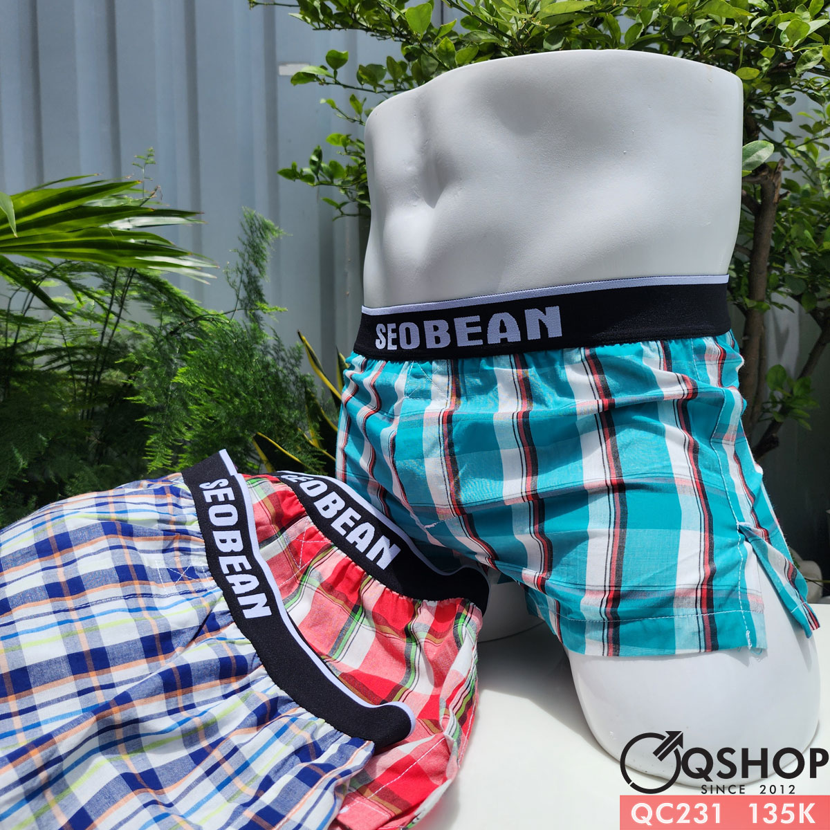 Quần ngủ nam SEOBEAN vải cotton thoáng mát QC231