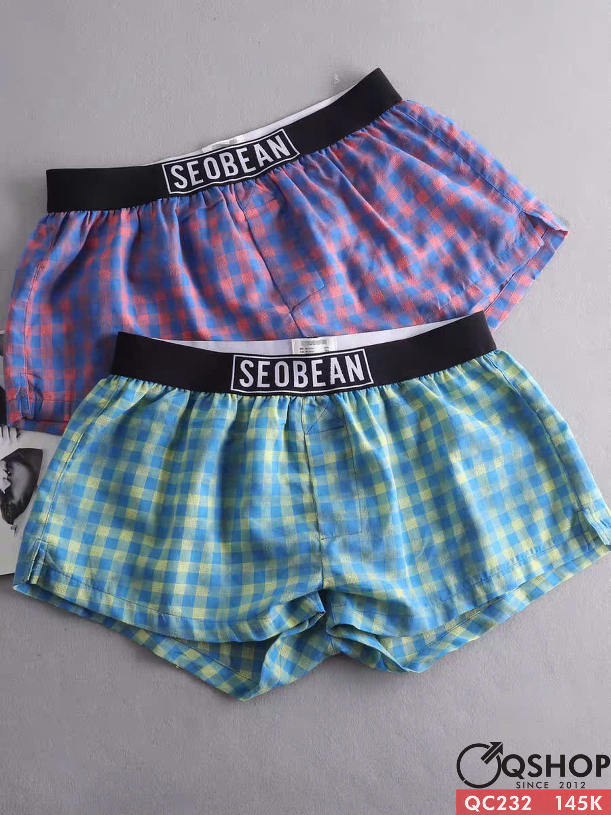 Quần ngủ nam SEOBEAN vải cotton thoáng mát QC232