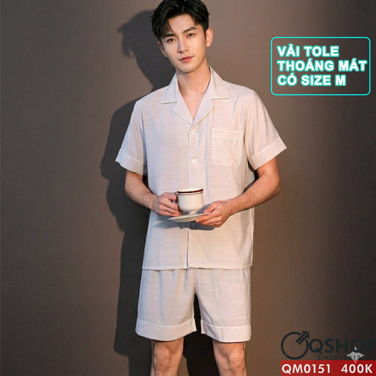 QM0151 - Bộ đồ ngủ pijama nam quần ngắn