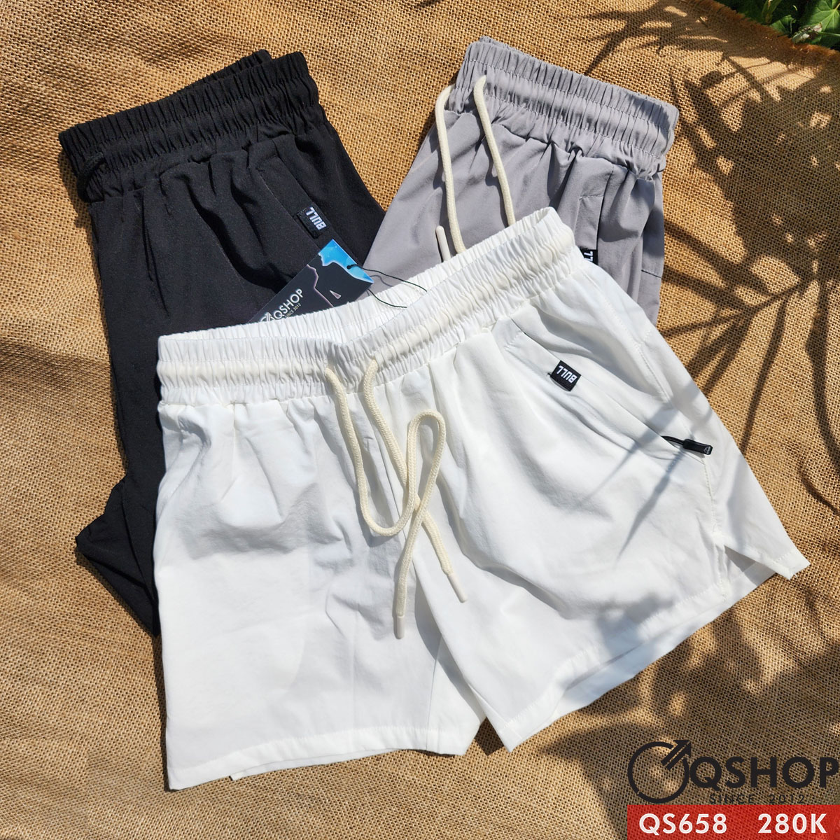 Quần short nam đi chơi, tập gym màu trơn đơn giản QS658