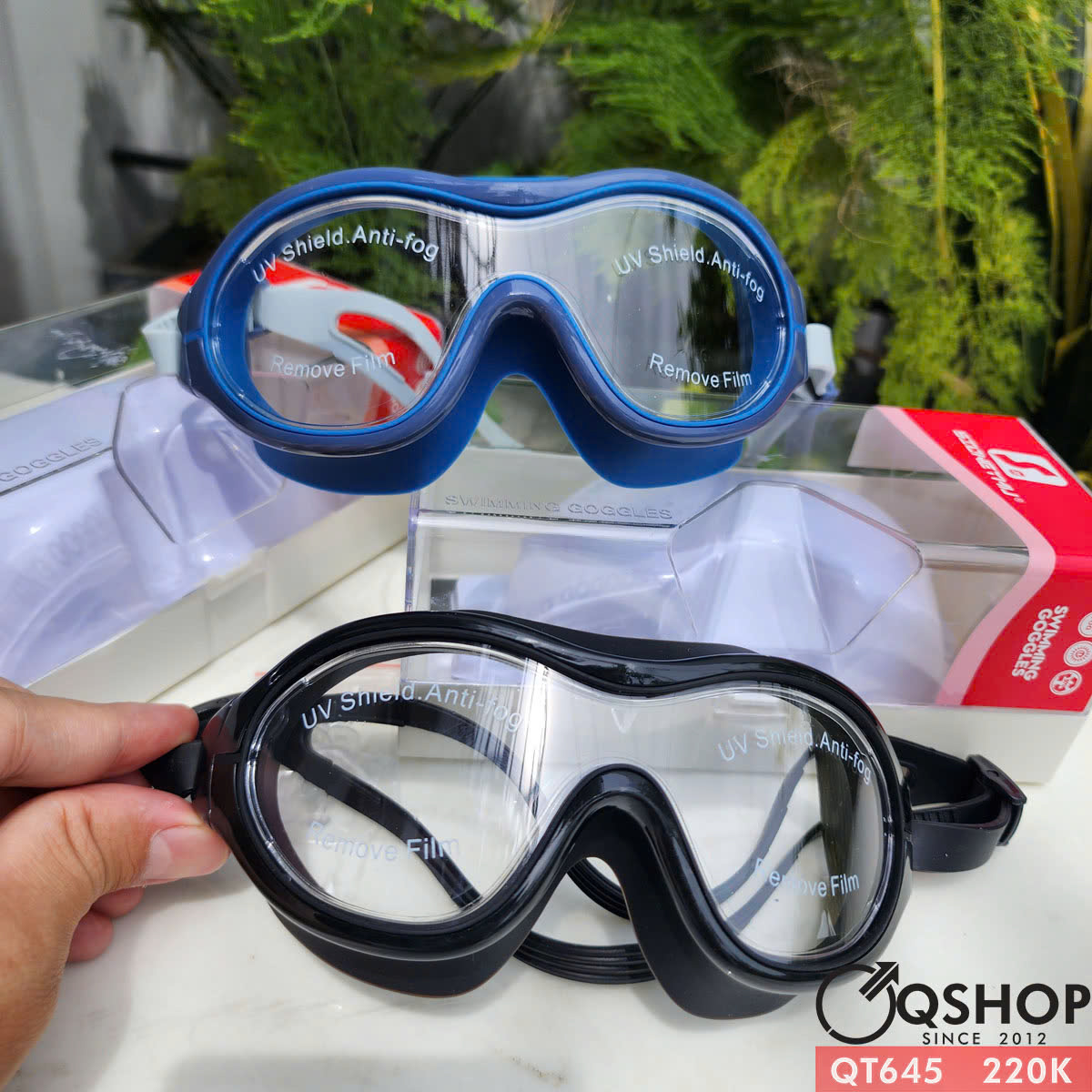 QT645 - Kính bơi nam nữ không tráng gương
