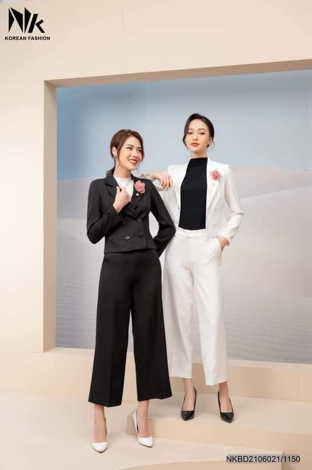 Áo Vest Dáng Peplum + Quần Ống Rộng Nkbd2106021