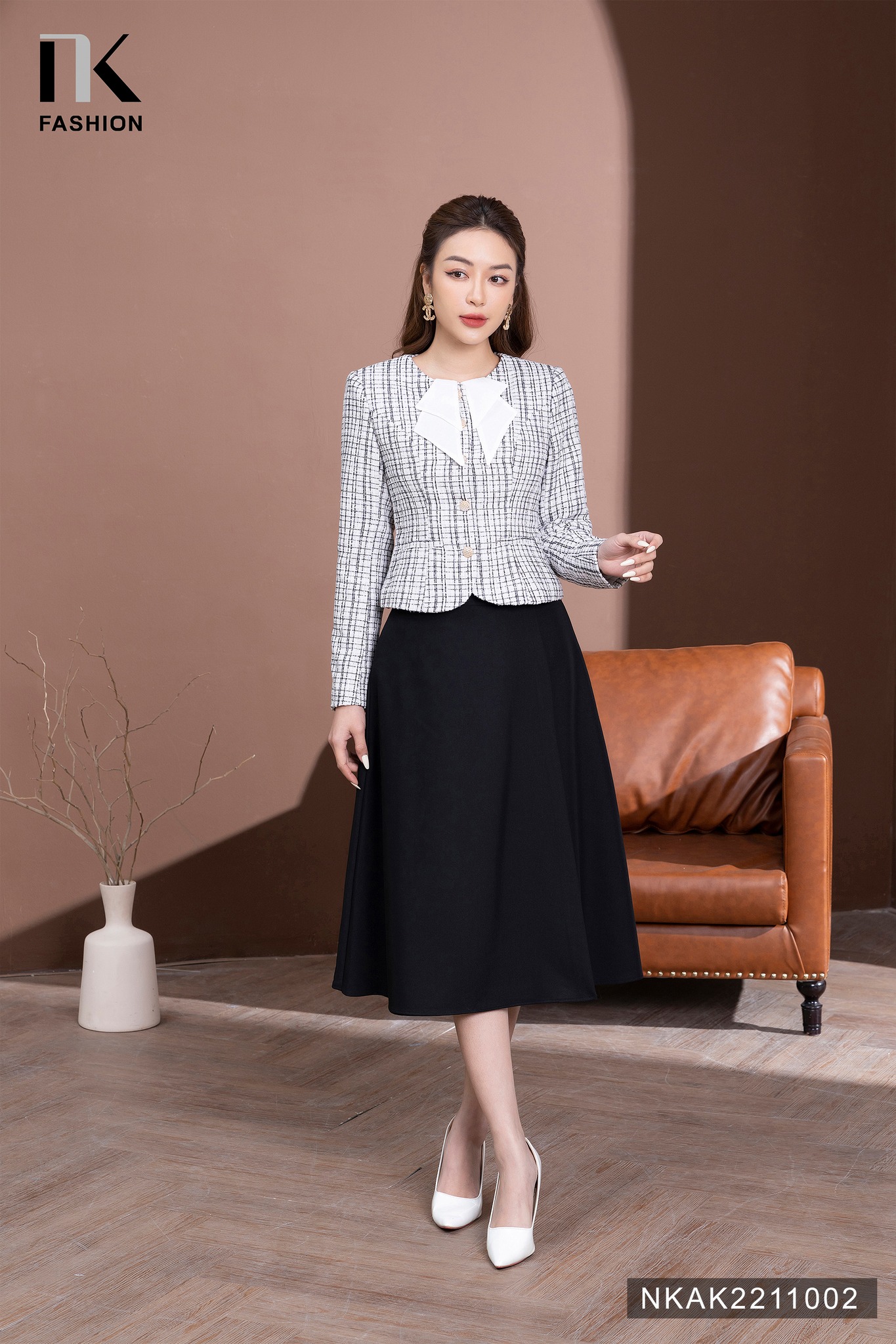 Chân váy chữ a dáng ngắn phối hai túi CV06-08 | Thời trang công sở K&K  Fashion