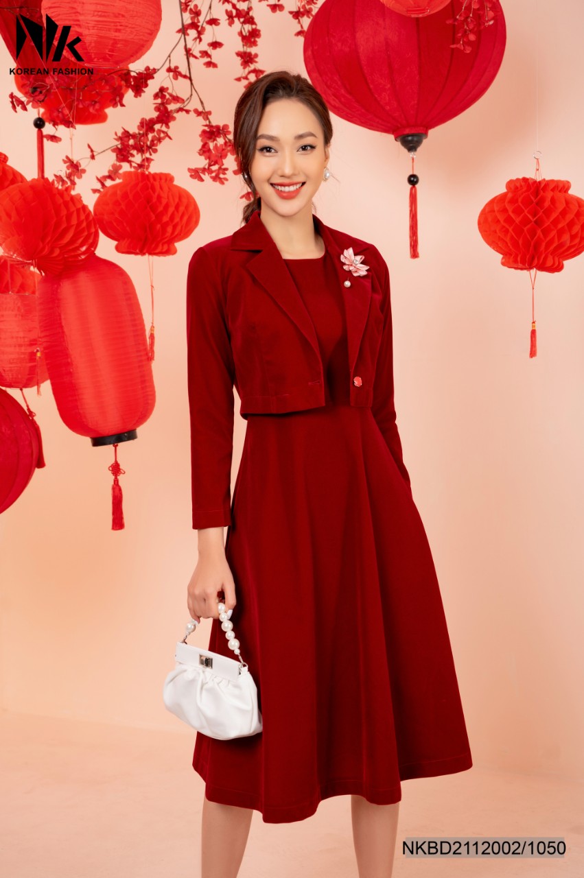 Set Váy Dạ Tiểu Thư Xinh Sang - 100% Lót Lụa Trong