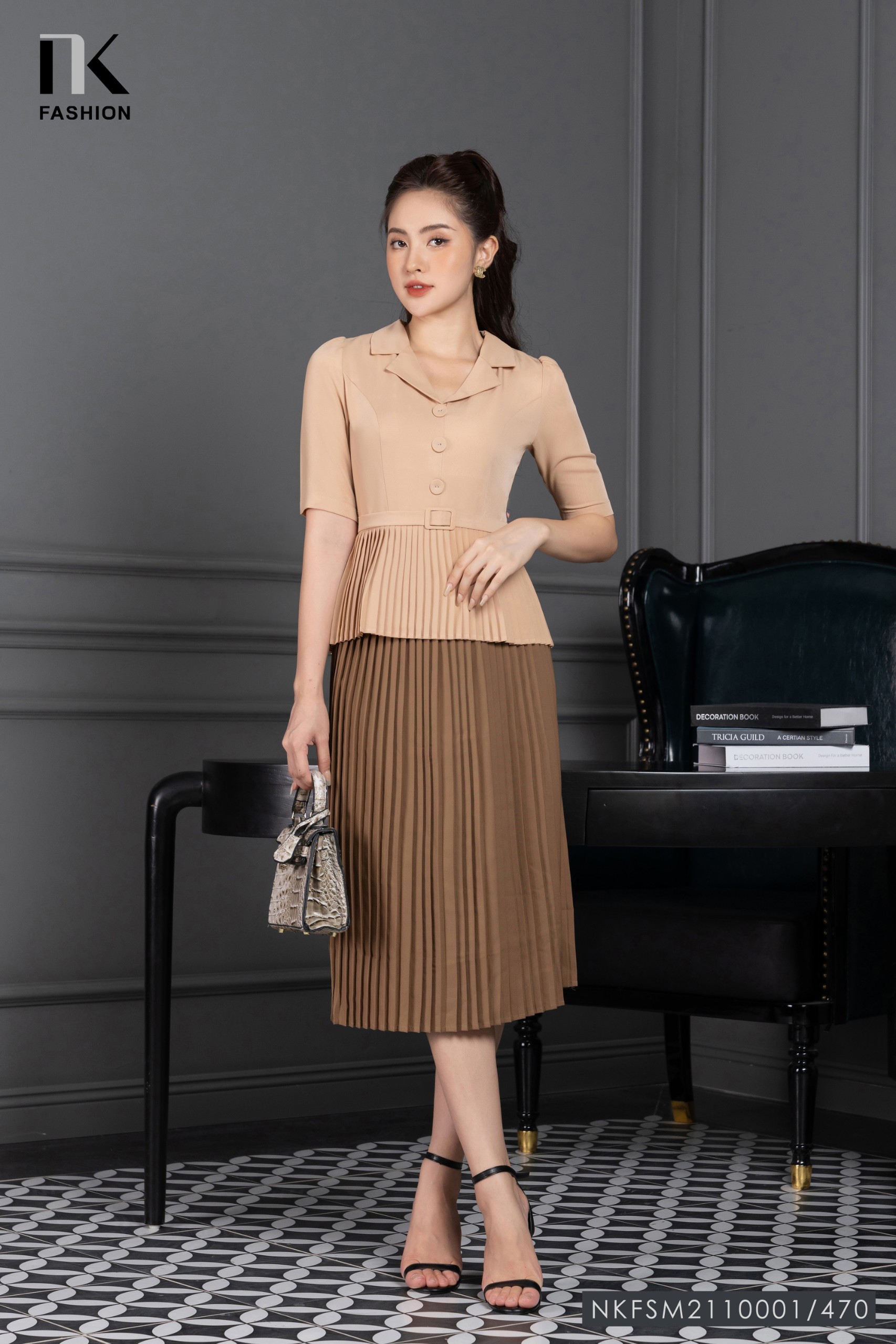 Áo Ký Giả Peplum Dập Ly NK Fashion Thiết Kế Tay Ngắn Bo Eo Điệu, Chất Áo Ký Giả Peplum Dập Ly Nk Fashion Thiết Kế Tay Ngắn Bo Eo Điệu, Chất