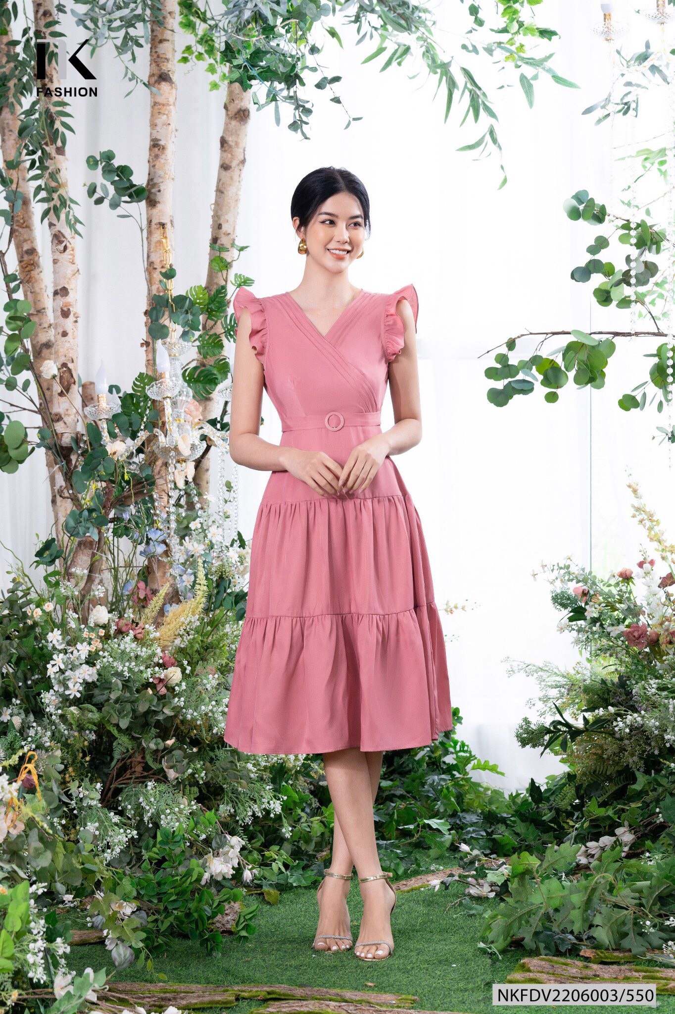 Đầm suông sát nách KAMONG kiểu dáng đầm thiết kế sang trọng, chất liệu đũi  xước cao cấp. | Shopee Việt Nam