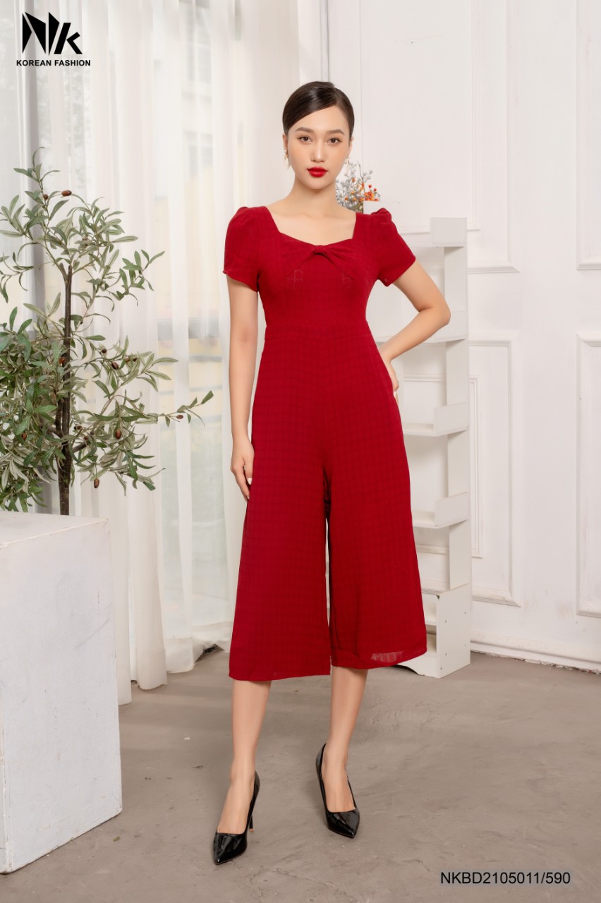 Jumpsuit nữ - jum nữ giả váy cột nơ eo | Shopee Việt Nam