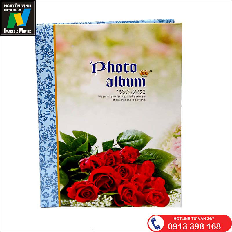 Album cài ảnh 15x21 bìa hình hoa hồng