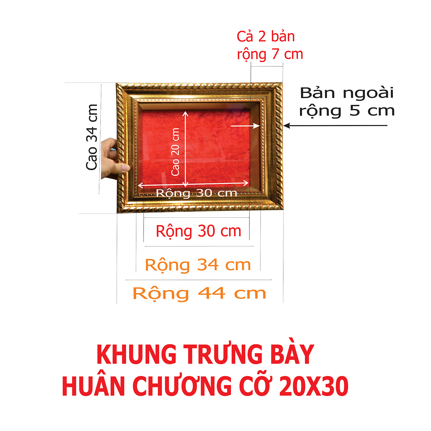 KHUNG HUY CHƯƠNG 20X30