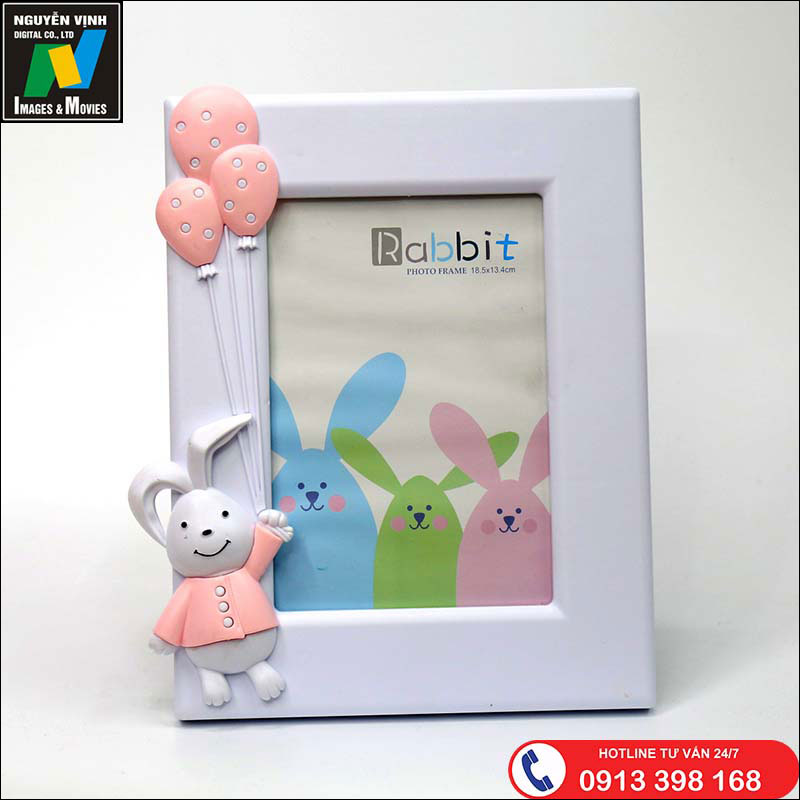 Khung Ảnh Để Bàn Hình Thỏ Dễ Thương