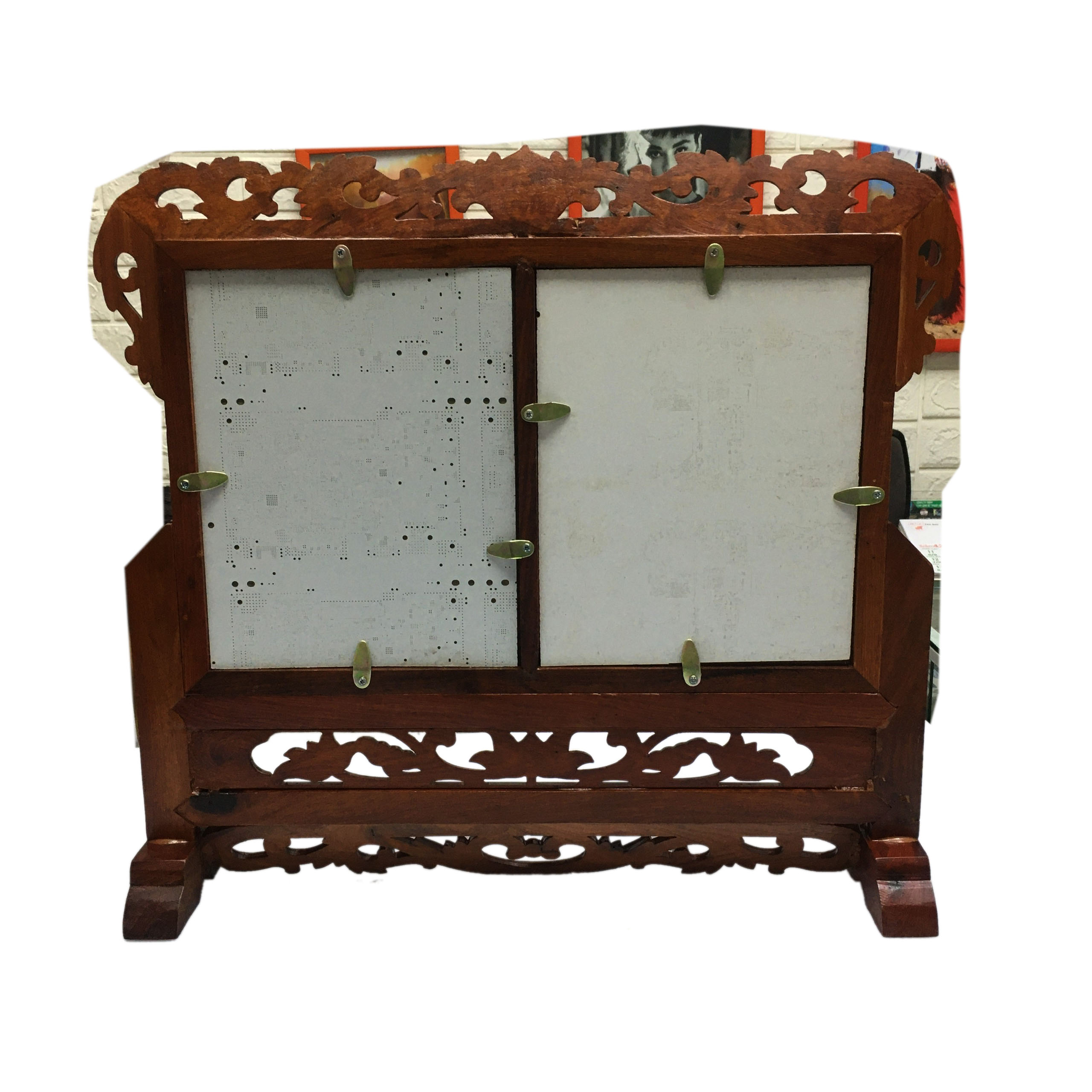 Khung Ảnh Thờ Bằng Gỗ Hương Đồ Đôi Dạ Treo Tường Cỡ 20x30cm Họa Tiết Hoa Văn Độc Đáo Tại Nguyễn Vịnh Digital