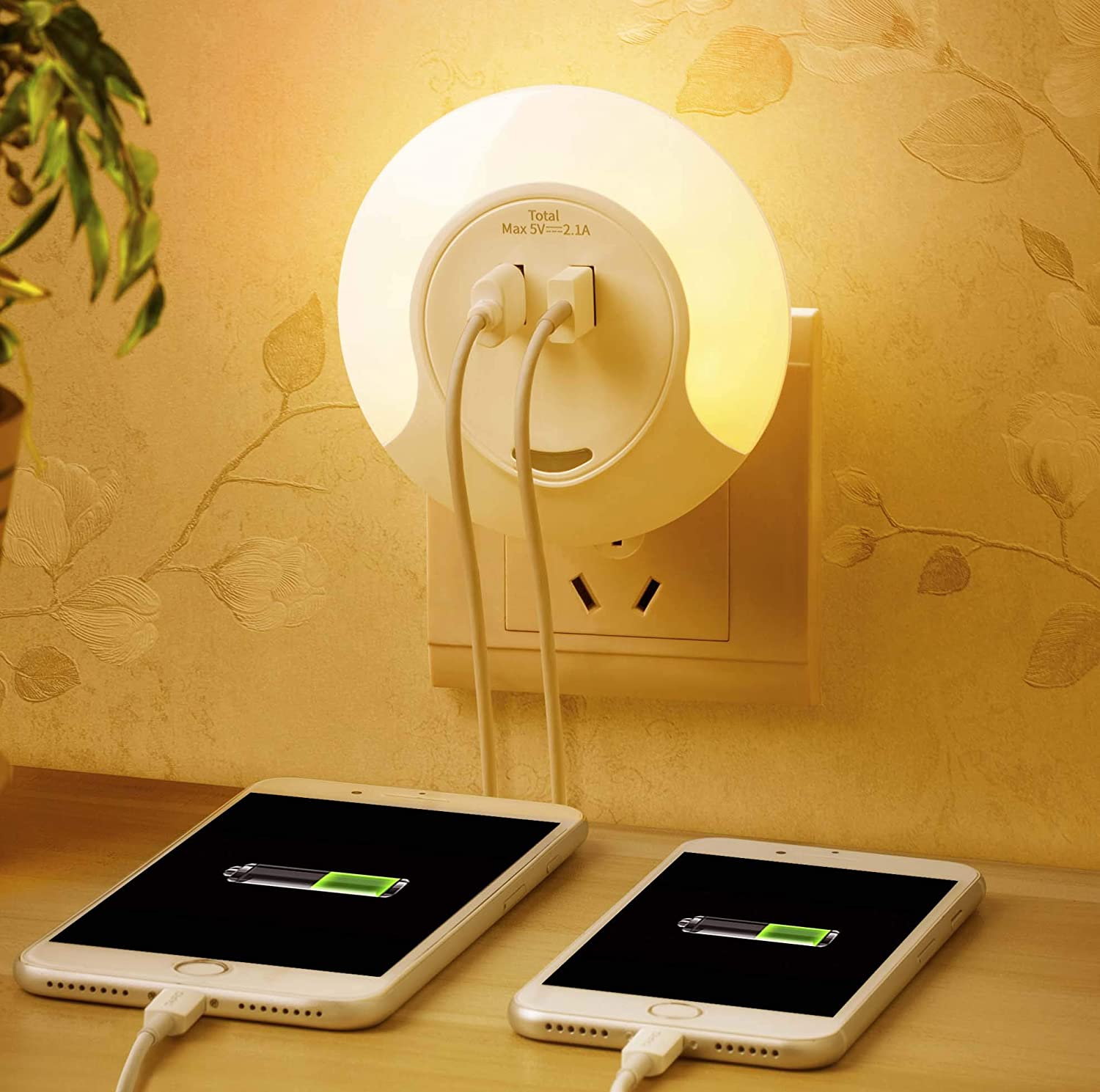 ĐÈN NGỦ LED KÈM 2 CỔNG USB  TM-002 DOBO KOREA