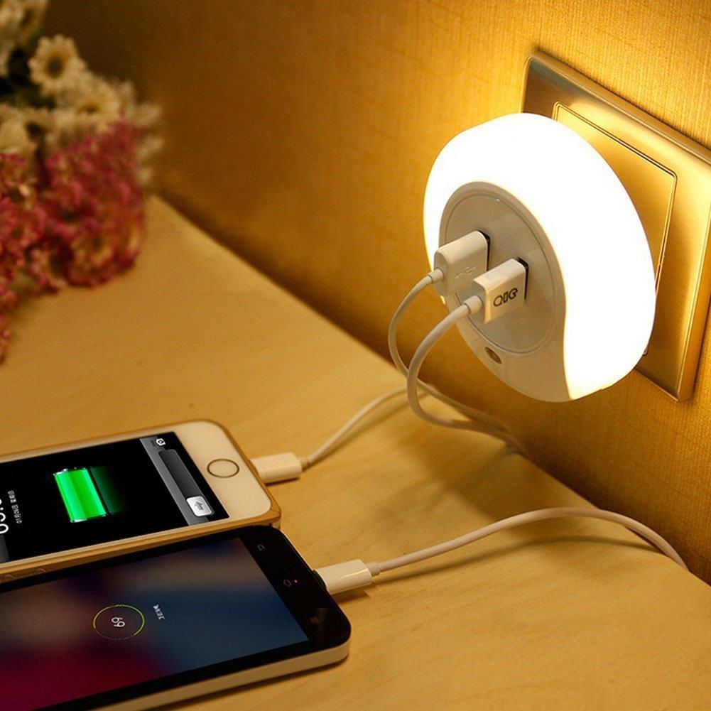 ĐÈN NGỦ LED KÈM 2 CỔNG USB  TM-002 DOBO KOREA