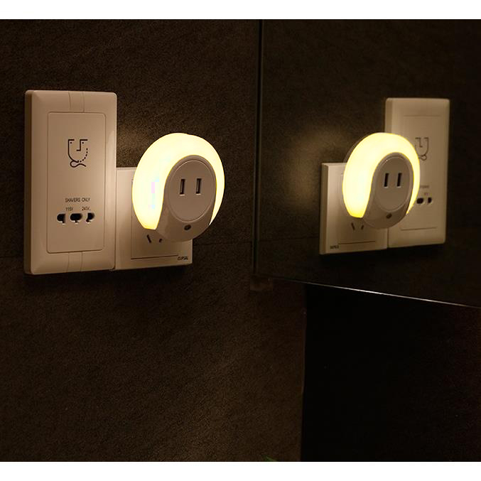 ĐÈN NGỦ LED KÈM 2 CỔNG USB  TM-002 DOBO KOREA