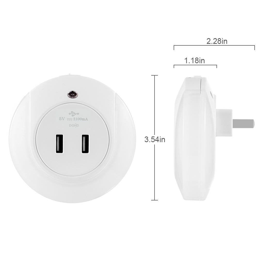 ĐÈN NGỦ LED KÈM 2 CỔNG USB  TM-002 DOBO KOREA