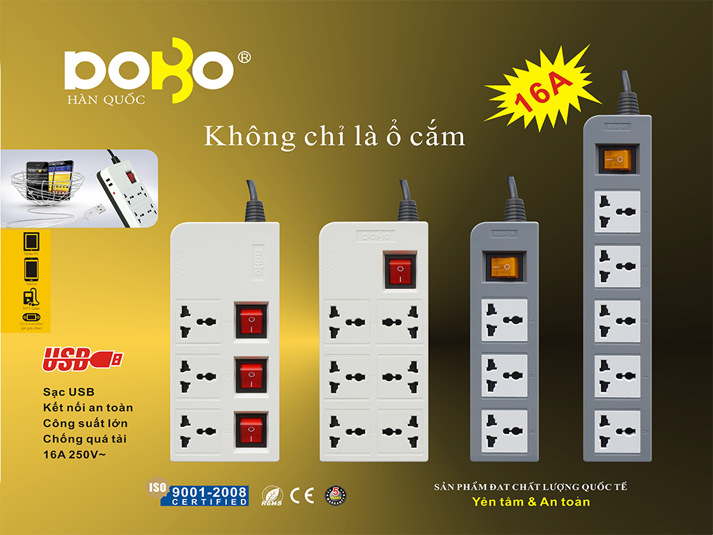 Ổ CẮM KÉO DÀI U8033M 16A