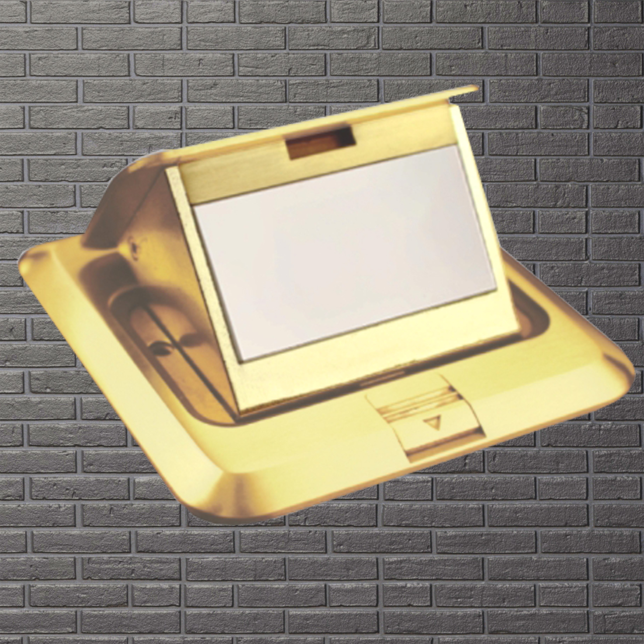 Bộ ổ cắm âm sàn đôi 5 chấu DoBo Korea F66-886607S  ( Màu Vàng Gold )