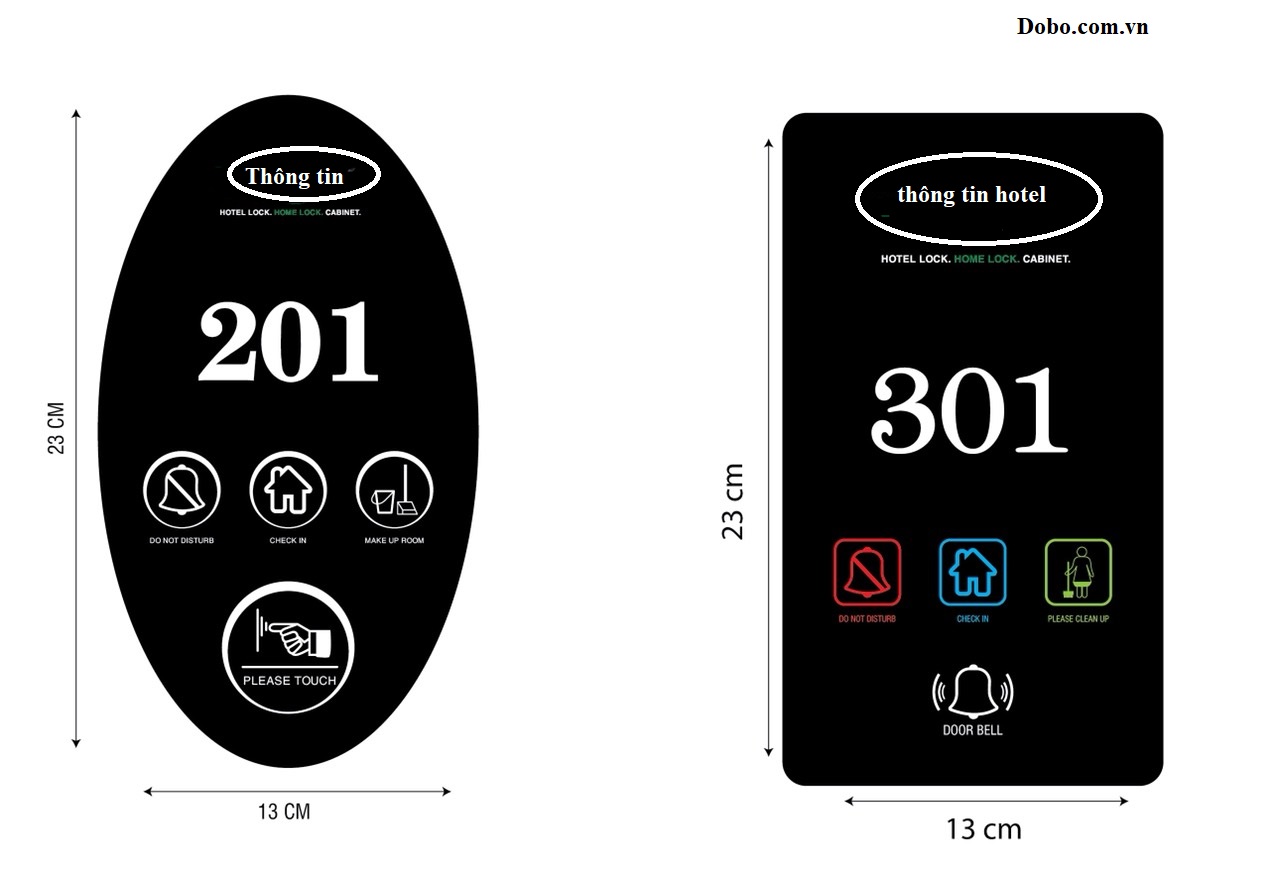 BẢNG SỐ PHÒNG ĐIỆN TỬ KHÁCH SẠN HT-240*140