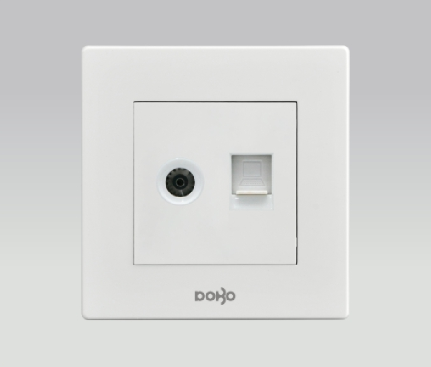 Bộ ổ cắm tivi + ổ cắm điện thoại  K50-88026