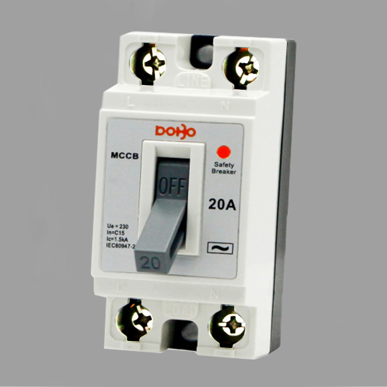 Cầu dao tự động an toàn 20A MCCB 2P 1.5kA DoBo MCCB-8820C