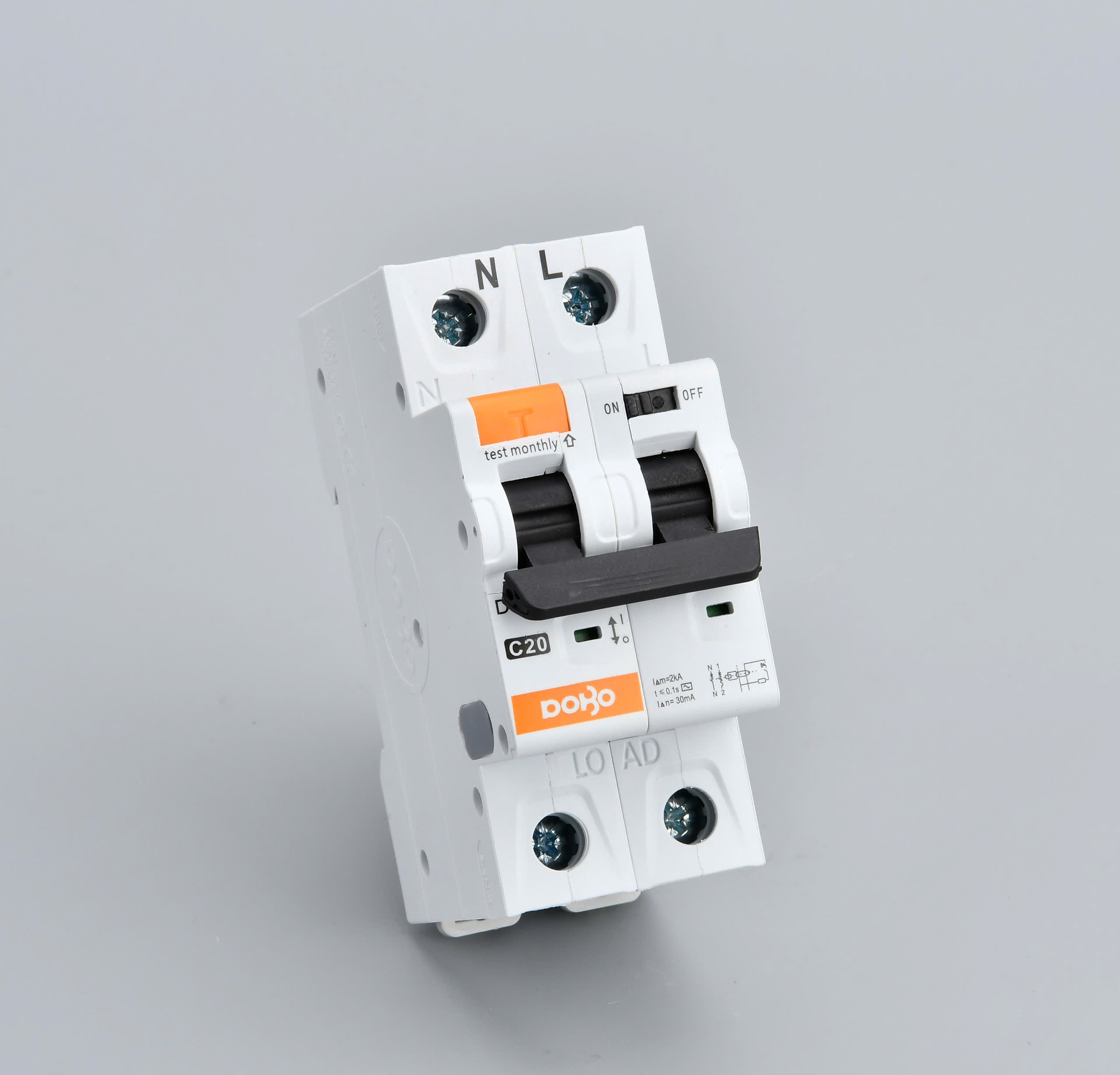 Cầu dao chống giật RCBO 32A (Aptomat chống dòng rò) DoBo 4kA 30mA DB65LE - 883222