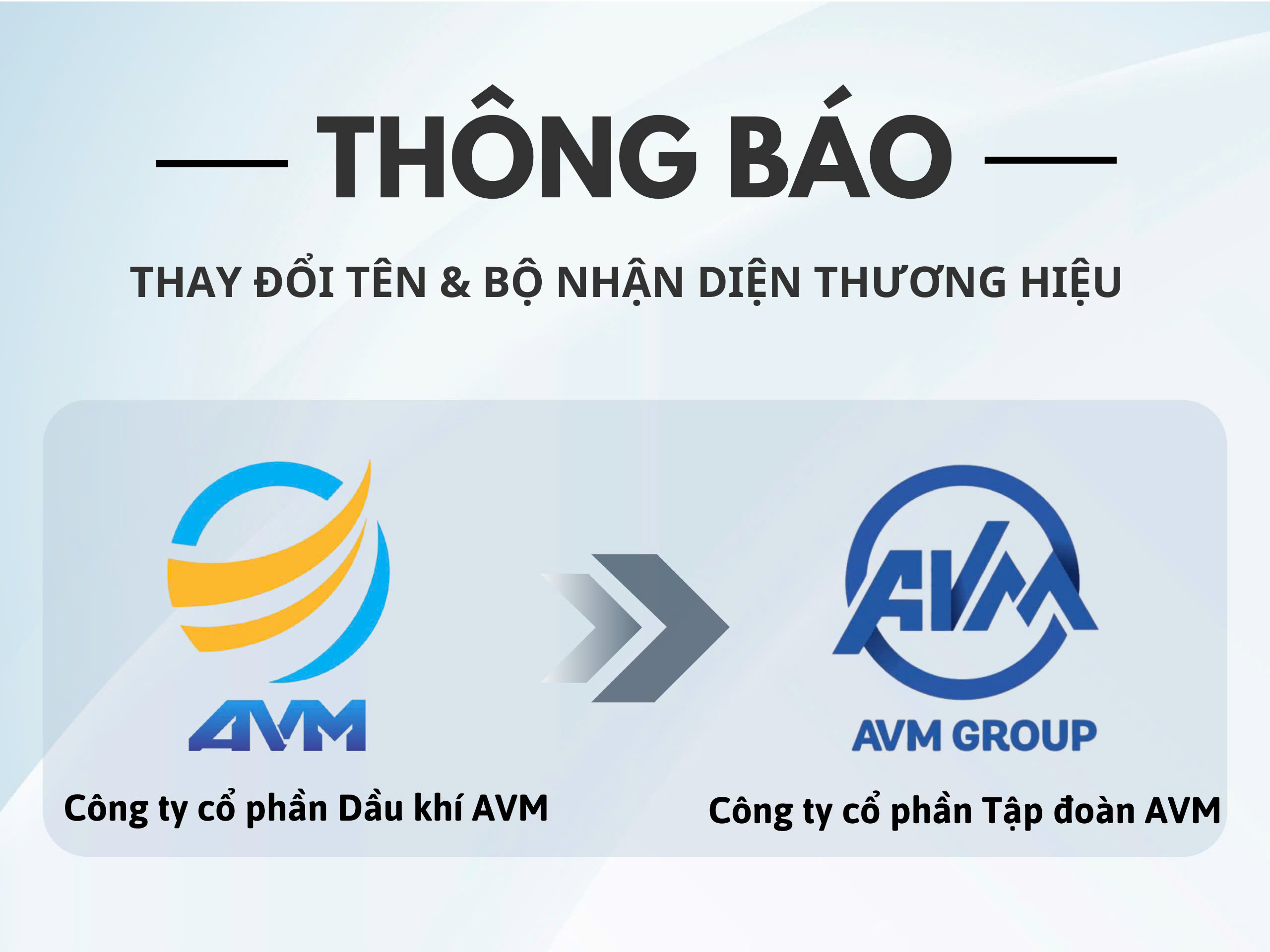 AVM GROUP thông báo thay đổi Tên công ty và bộ nhận diện thương hiệu