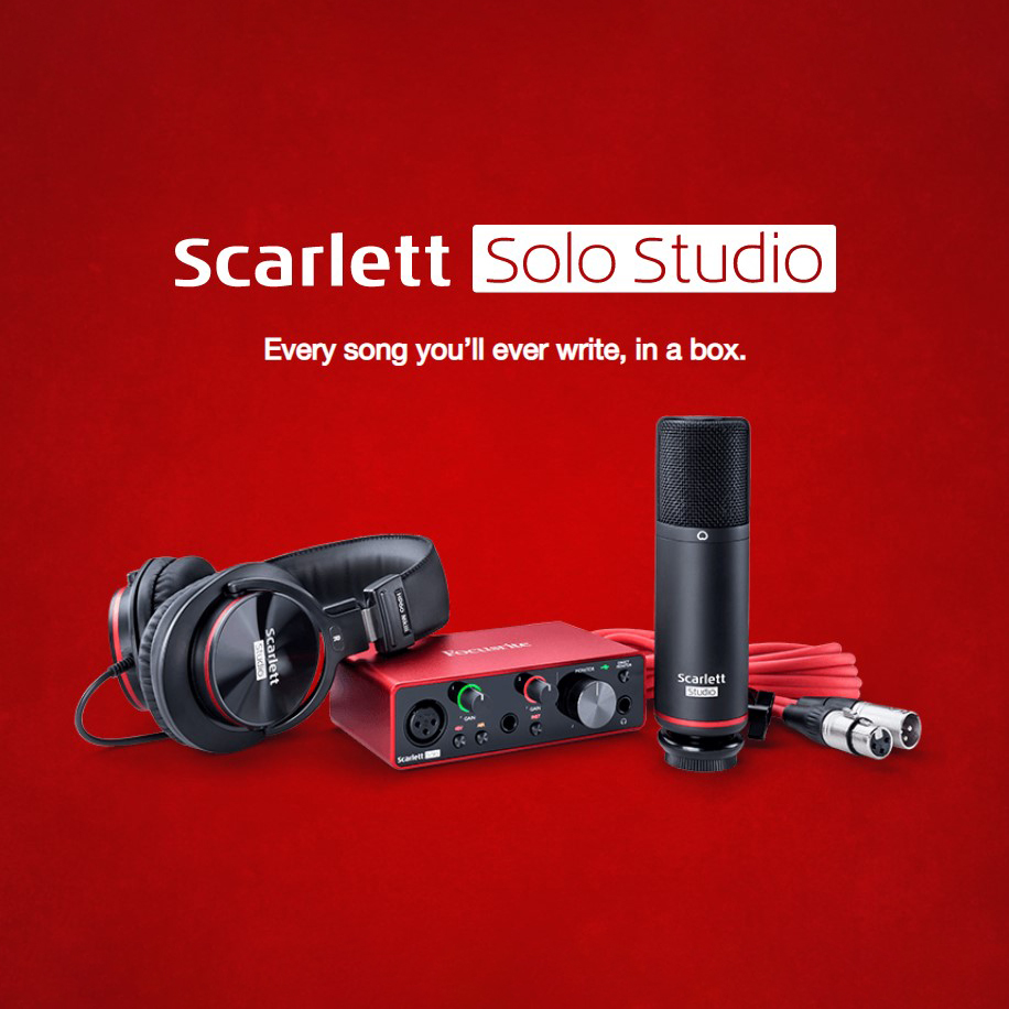 Focusrite Scarlett Solo Studio Pack (3rd Generation) Interface DZUS School  - Học làm nhạc