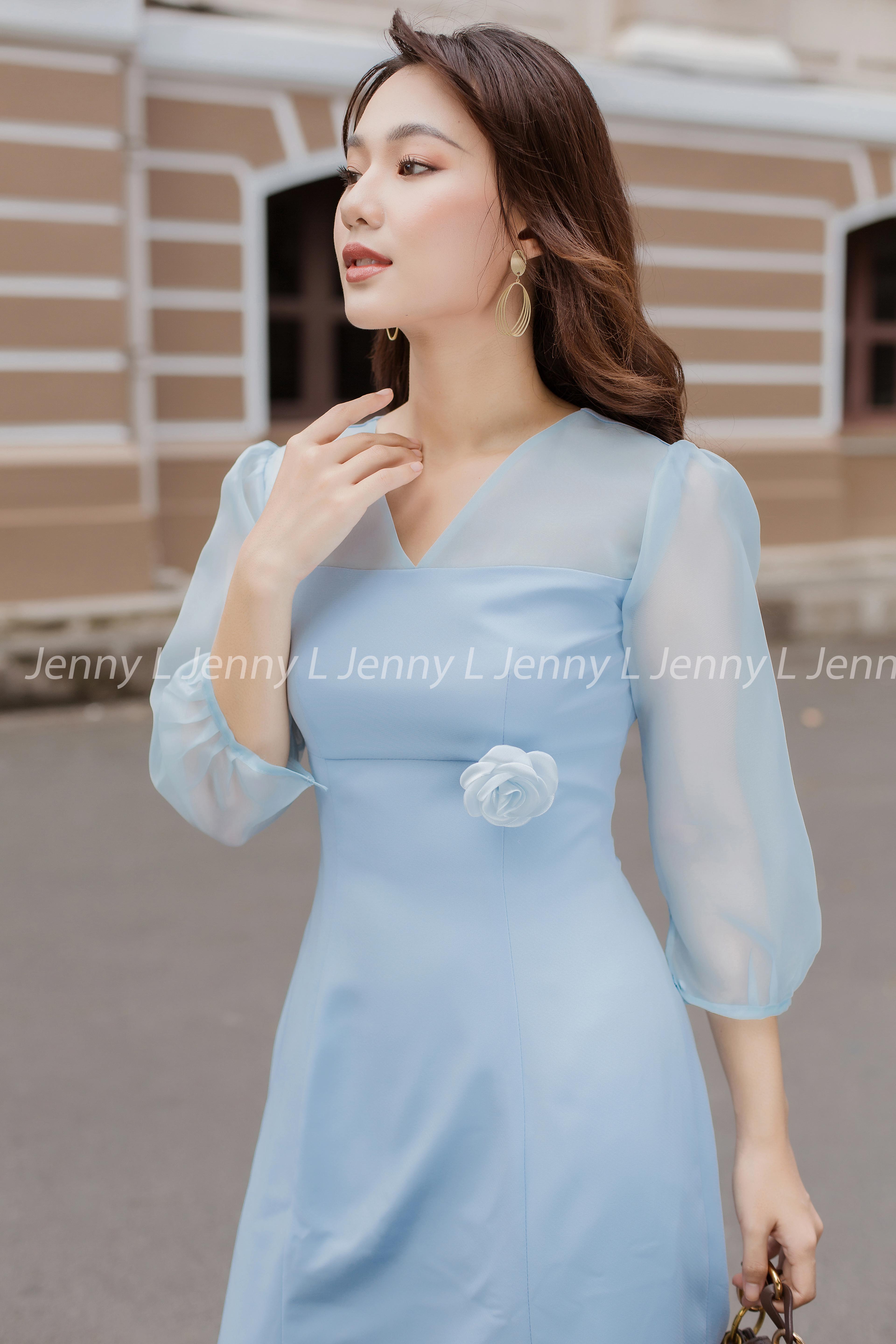 Đầm tay lở phối organza Morisa Dress JL116  jennyleptsport