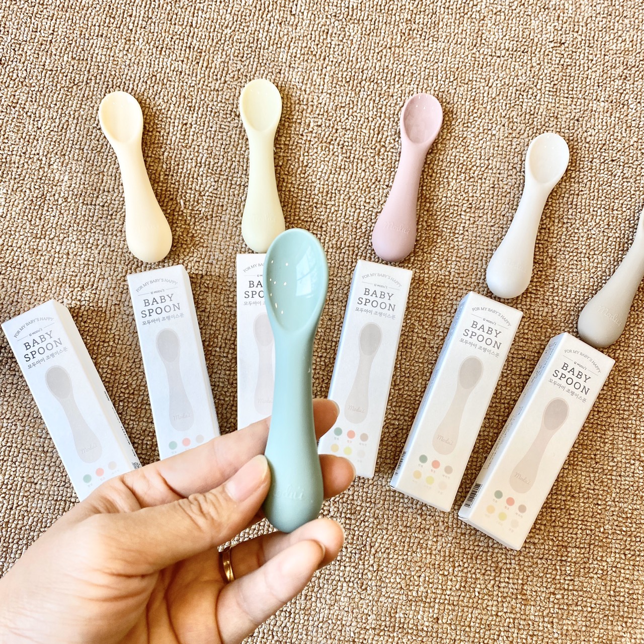 MODU'I Bluemama Silicone Baby Spoon – Bebeang Baby