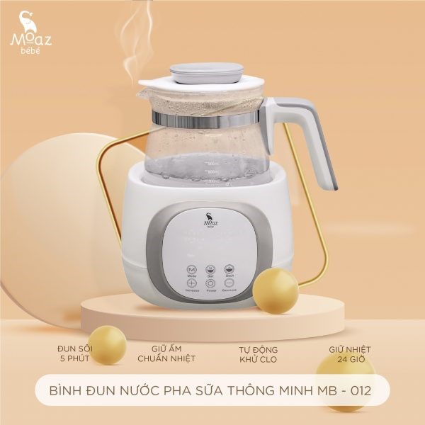 Mẫu Mới Nhất Binh đun Nước Pha Sữa Thong Minh Moaz Bebe Mb 012 Hang Chinh Hang Bảo Hanh 1 Năm Zimbababy Shop