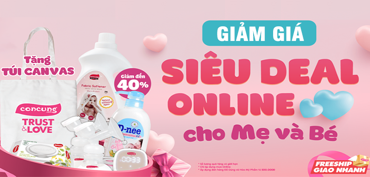 giảm giá, siêu deal online cho mẹ và bé