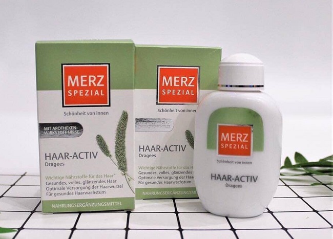 thuốc mọc toc merz spezial haar activ dragees của đức merz xanh 120 vien